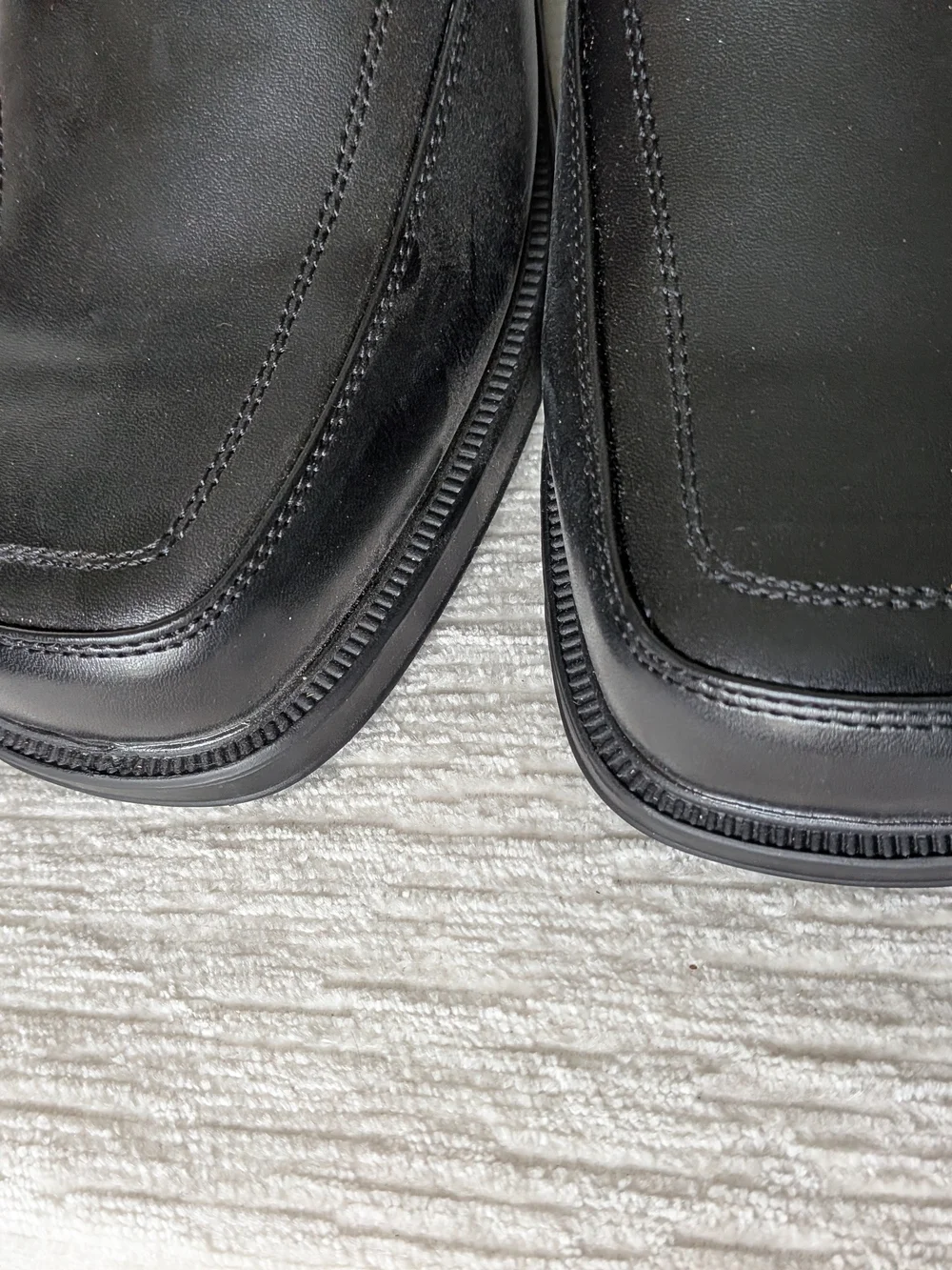 Dexter Comfort Men's Black Leather Memory Foam Lace-Up Shoes Size 11W - Picture 6 of 14